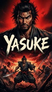 Fond d'écran style affiche de film avec Yasuke.