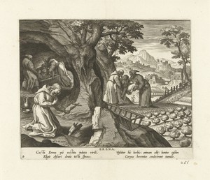 Erena by Adriaen Collaert, created 1570 - 1618, in paper; engraving. Download this artwork as a high-resolution wallpaper for desktop, tablet, or mobile. — Adriaen Collaert Wallpaper