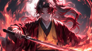 fire,flame,red hair,burning,power,intense,battle,elemental,4k,warrior
