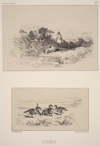 Etudes by Karl Bodmer, in lithograph. Download this artwork as a high-resolution wallpaper for desktop, tablet, or mobile. — Karl Bodmer Wallpaper