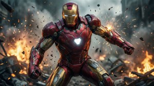 Iron Man in der Hitze des Gefechts mit seiner Extremis-Rüstung.
