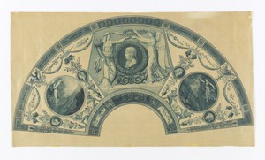 Fan leaf by Pierre-François-Léonard Fontaine, created ca. 1797, in Medium: silk Technique: printed by engraved plate on 7\1 satin weave. Download this artwork a — Pierre-François-Léonard Fontaine Wallpaper