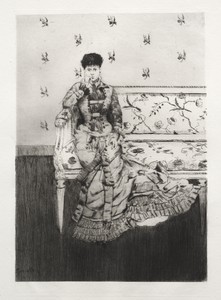 Fancy by Norbert Goeneutte, created 1877, in etching. Download this artwork as a high-resolution wallpaper for desktop, tablet, or mobile.