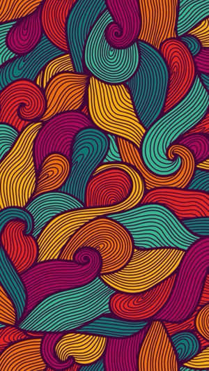 Bold colorful swirling abstract pattern design with vibrant hues and flowing lines. — Fancy Lines Picture