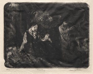 Fantasy by George Bellows, created 1916, in lithograph. Download this artwork as a high-resolution wallpaper for desktop, tablet, or mobile. — George Bellows Wallpaper