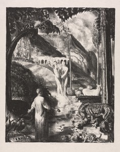 Farewell to Utopia by George Bellows, created 1923, in lithograph. Download this artwork as a high-resolution wallpaper for desktop, tablet, or mobile. — George Bellows Wallpaper