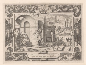 Februari by Etienne Delaune, created before 1566, in paper; stippelwerk; engraving. Download this artwork as a high-resolution wallpaper for desktop, tablet, or — Etienne Delaune Wallpaper