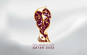 FIFA World Cup Qatar 2022 official logo with Arabic calligraphy design. — Soccer Field Picture