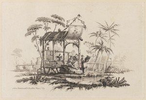Figures Underneath a Structure by Jean-Baptiste Pillement, created 1728-1808, in Etching on paper. Download this artwork as a high-resolution wallpaper for desk — Art Background