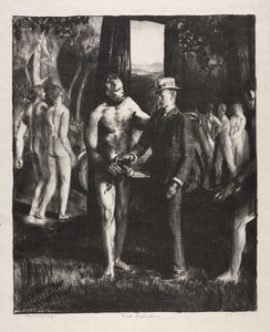 Final Instructions by George Bellows, created 1923, in lithograph. Download this artwork as a high-resolution wallpaper for desktop, tablet, or mobile. — George Bellows Wallpaper