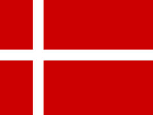 Bandeira nacional dinamarquesa com fundo vermelho e cruz branca. — Plano de fundo da bandeira Papéis de Parede
