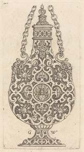 Flask by Georg Wechter I, in etching. Download this artwork as a high-resolution wallpaper for desktop, tablet, or mobile.