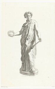 Flora by Cornelis Bloemaert (II), created c. 1636, in paper; engraving. Download this artwork as a high-resolution wallpaper for desktop, tablet, or mobile. — Cornelis Bloemaert (II) Wallpaper