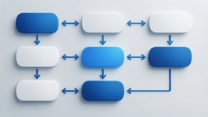 Corporate flowchart wallpaper for problem solving.