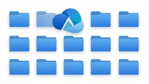 OneDrive folder icons arranged in a clean grid