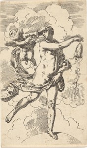 Fortuna by Simone Cantarini, created 1622 - 1648, in paper; etching; counterproof. Download this artwork as a high-resolution wallpaper for desktop, tablet, or — Simone Cantarini Wallpaper