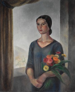 Francesca by Louise B. Maloney, created 1927, in oil on canvas. Download this artwork as a high-resolution wallpaper for desktop, tablet, or mobile. — Louise B. Maloney Wallpaper