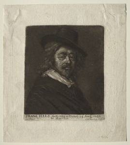 Frans Hals by Cornelis van Noorde, created 1761, in mezzotint. Download this artwork as a high-resolution wallpaper for desktop, tablet, or mobile. — Cornelis van Noorde Wallpaper