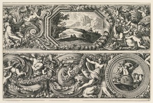 Freizes by Jean Lepautre, created 1650–60, in Etching on white laid paper. Download this artwork as a high-resolution wallpaper for desktop, tablet, or mobile. — Art Picture