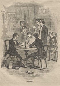 Freshmen by Winslow Homer, created 1857, in wood engraving. Download this artwork as a high-resolution wallpaper for desktop, tablet, or mobile. — Winslow Homer Wallpaper