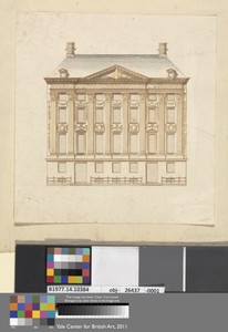 Front Elevation, Facade by Johann Teyler, in Color-printed etching and line engraving. Download this artwork as a high-resolution wallpaper for desktop, tablet,