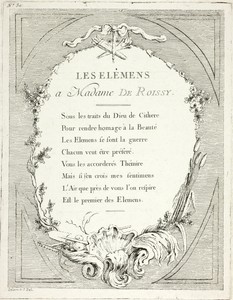 Frontispiece, from Élements by Ange Laurent de Lalive de Jully, created n.d., in Etching in black on ivory laid paper. Download this artwork as a high-resolutio