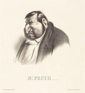 Fruchard, en buste by Honoré Daumier, created 1833, in lithograph on wove paper. Download this artwork as a high-resolution wallpaper for desktop, tablet, or mo — Honoré Daumier Wallpaper