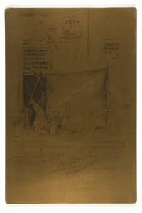 Fruit Stall by James McNeill Whistler, created 1879/80, in Cancelled copper plate. Download this artwork as a high-resolution wallpaper for desktop, tablet, or — Illustration Wallpaper