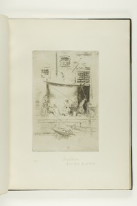 Fruit Stall by James McNeill Whistler, created 1879–80, in Etching and drypoint with foul biting, with drypoint cancellation, in dark brown ink on ivory laid pa — James McNeill Whistler Wallpaper