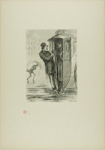Full!!! by Charles Maurand, created 1862, printed 1920, in Wood engraving on cream Japanese paper. Download this artwork as a high-resolution wallpaper for desk — Illustration Wallpaper