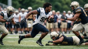 Jevon Holland spurter efter en fumble recovery i dagslys