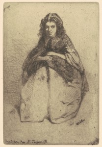 Fumette by James McNeill Whistler, created 1858, in etching in black on wove paper. Download this artwork as a high-resolution wallpaper for desktop, tablet, or — James McNeill Whistler Wallpaper