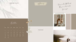 Minimalist planner with calendar ocean photo and motivational quotes. — Functional Picture