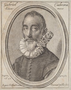 Gabriello Chiabrera by Ottavio Mario Leoni, created 1625, in engraving and stipple in laid paper. Download this artwork as a high-resolution wallpaper for deskt — Ottavio Mario Leoni Wallpaper