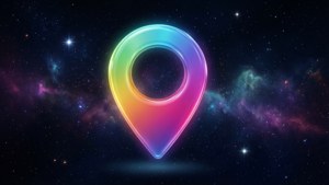 En färgglad gradient platsmarkör i rymden
