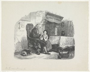 Gebed by Rombertus Julianus van Arum, created 1822 - 1883, in paper; wood engraving. Download this artwork as a high-resolution wallpaper for desktop, tablet, o — Rombertus Julianus van Arum Wallpaper