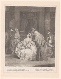 Gemaskerd bal by Jean Charles Flipart, created 1712 - 1751, in paper; etching; engraving. Download this artwork as a high-resolution wallpaper for desktop, tabl — Jean Charles Flipart Wallpaper