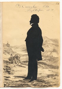 General H. Cunningham by Auguste Edouart, created 1840, in Lithograph and cut paper on paper. Download this artwork as a high-resolution wallpaper for desktop, — Auguste Edouart Wallpaper