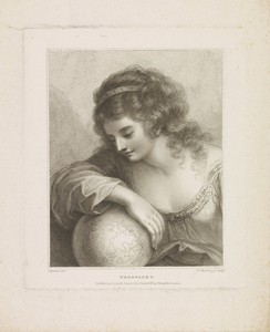 Geografie by Francesco Bartolozzi, created 1789-01-01, in paper; crayon manner; etching. Download this artwork as a high-resolution wallpaper for desktop, table — Francesco Bartolozzi Wallpaper
