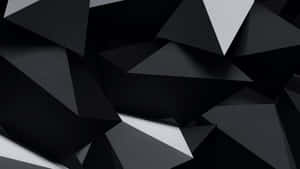 Abstract black and white geometric wallpaper with sharp triangular facets. — Colorful Space Picture
