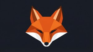 Minimalistische geometrische Metamask vossenkop vector kunst.