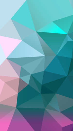 Abstract geometric pattern with pastel triangles in teal pink and purple. — Simple Pattern iPhone Picture