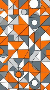 Sfondo geometrico minimalista nei toni arancione Etsy.