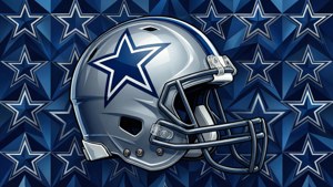 Wallpaper geometris abstrak yang terinspirasi dari helm Dallas Cowboys.