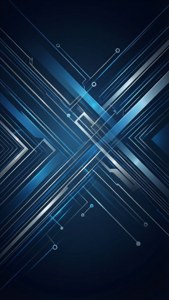 Abstrakti geometrinen tekninen tausta sinisenä ja hopeana