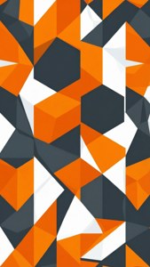 Wallpaper geometris abstrak dengan warna Zorin OS dan bentuk berulang.