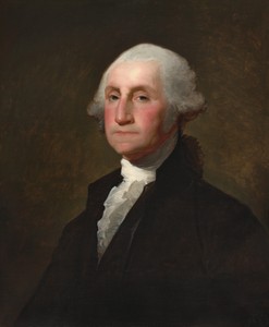George Washington by Gilbert Stuart, created c. 1803, in oil on canvas. Download this artwork as a high-resolution wallpaper for desktop, tablet, or mobile. — Gilbert Stuart Wallpaper