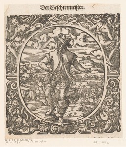 Gereedschapsmeester by Jost Amman, created 1573, in paper; houtsnede. Download this artwork as a high-resolution wallpaper for desktop, tablet, or mobile. — Jost Amman Wallpaper