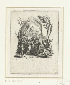 Gevangenneming by Jacques Callot, created 1624 - 1625, in paper; etching. Download this artwork as a high-resolution wallpaper for desktop, tablet, or mobile. — Jacques Callot Wallpaper
