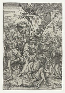 Gevangenneming van Christus by Lucas Cranach (I), created 1509, in paper; houtsnede. Download this artwork as a high-resolution wallpaper for desktop, tablet, o — Lucas Cranach (I) Wallpaper